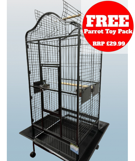 Parrot-Supplies Oakland Open Top Parrot Cage Black